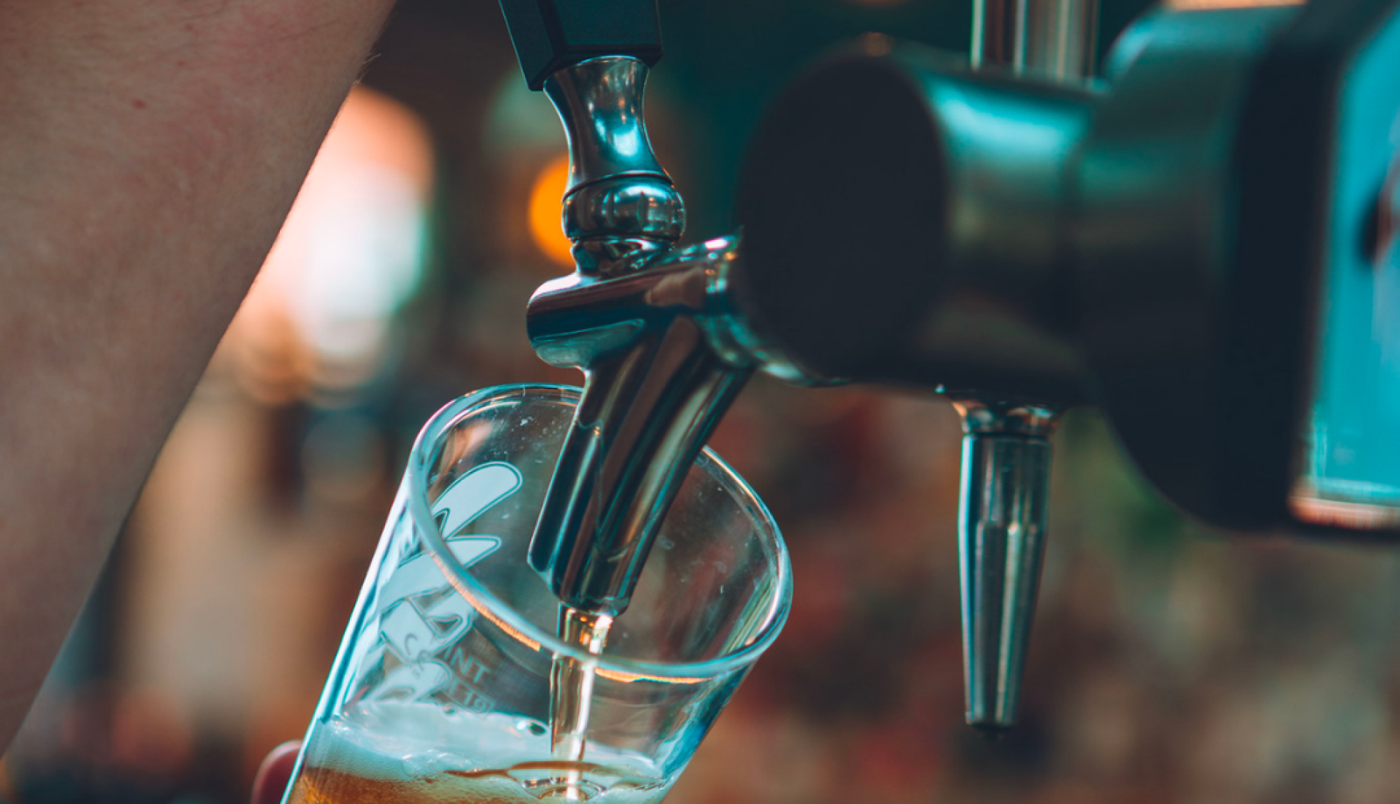 Pint being poured